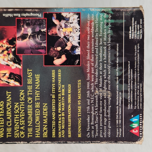 Iron Maiden: Maiden England 1989 VHS Rare out of print - Picture 6 of 13